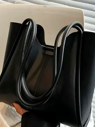 Elysian Luxe Black Tote